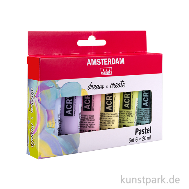 Artikelbild 1 des Artikels “Talens AMSTERDAM Acrylfarben Set mit 6 x 20 ml - Pastellfarben “